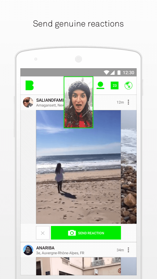 Print do Beme para Android.