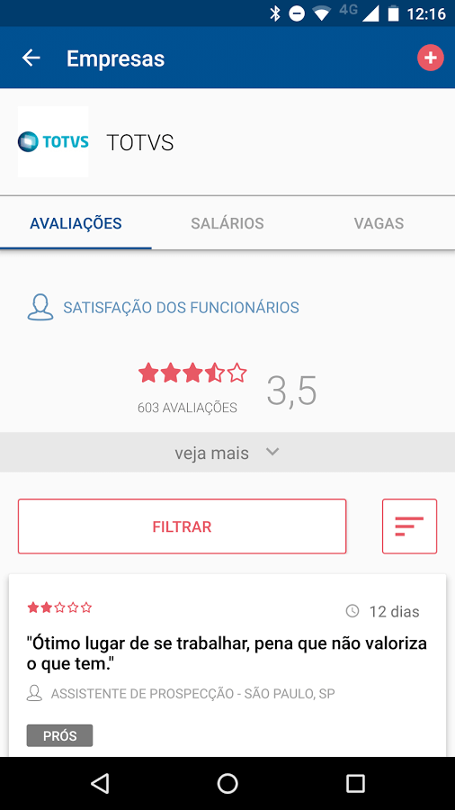 Print do Love Mondays para Android.