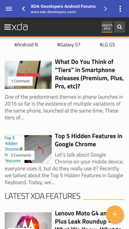 Print do Slimperience Browser para Android.