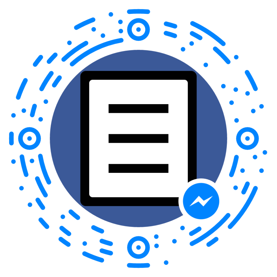 QR Code do Manual do Usuário no Facebook Messenger.