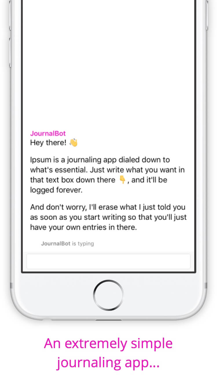 Print do Ipsum para iPhone.