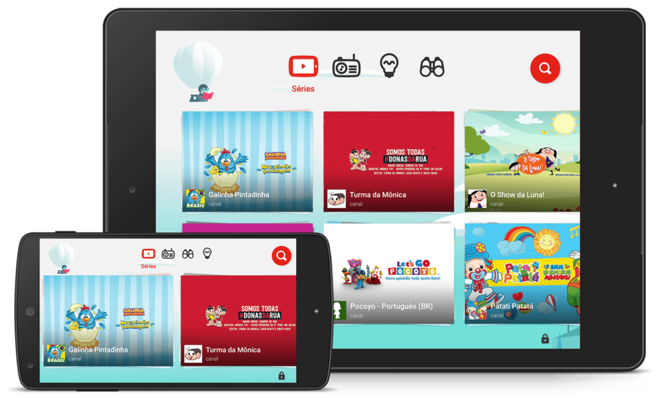 Print do YouTube Kids para iOS.