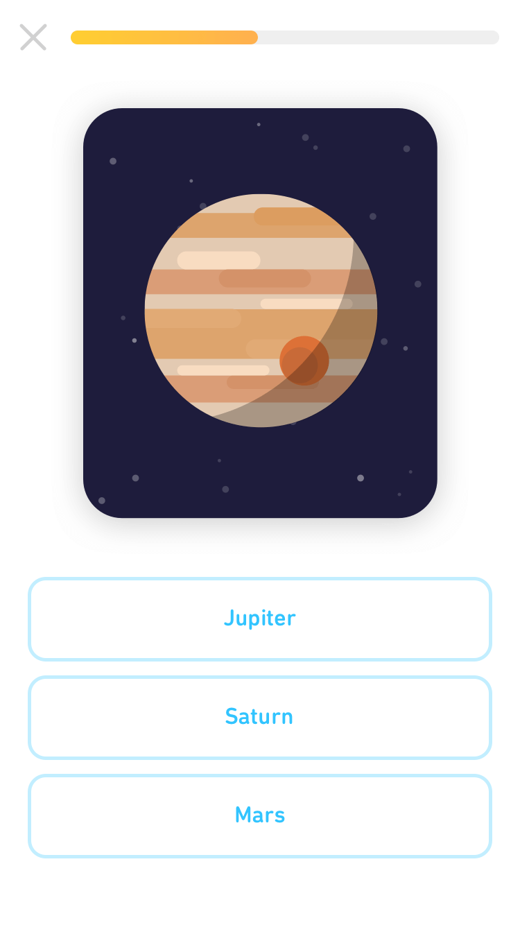 Print do Tinycards para iOS.