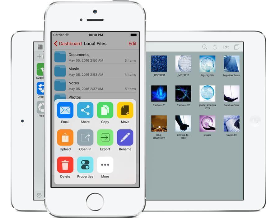Print do iFiles 2 para iOS.