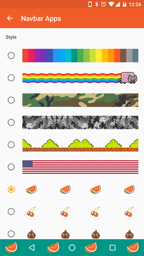 Print do Navbar Apps para Android.