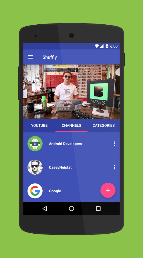 Print do Shuffly para Android.