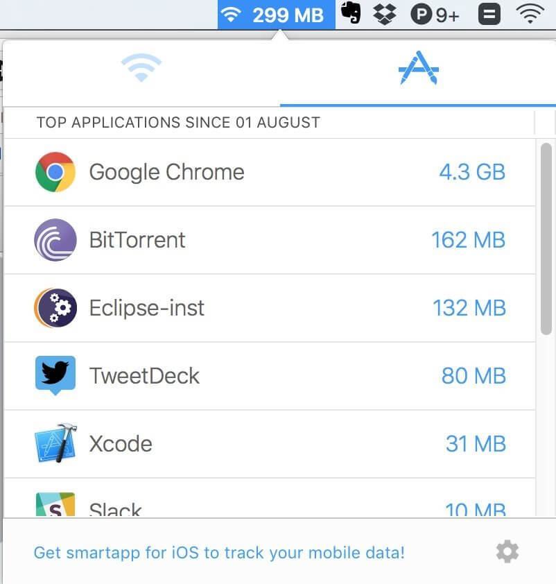 Print do SmartApp para macOS.