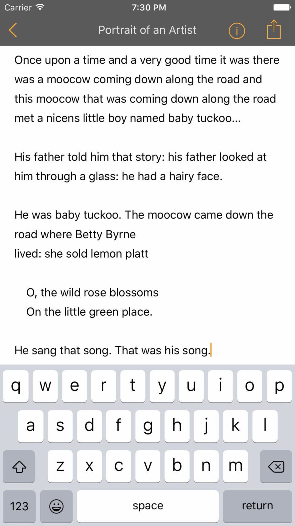 Print do Compo para iPhone.