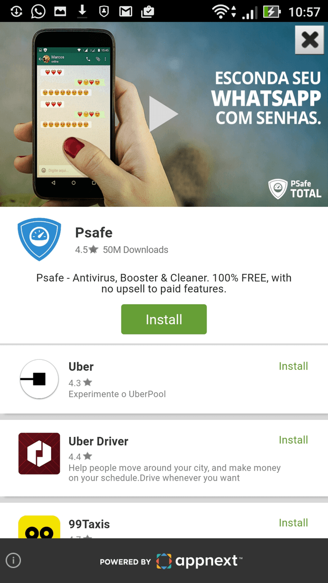 Apps oferecidos pelo WhatsApp colorido.